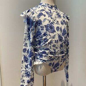 Janie and Jack darling girls floral print two-piece rash guard